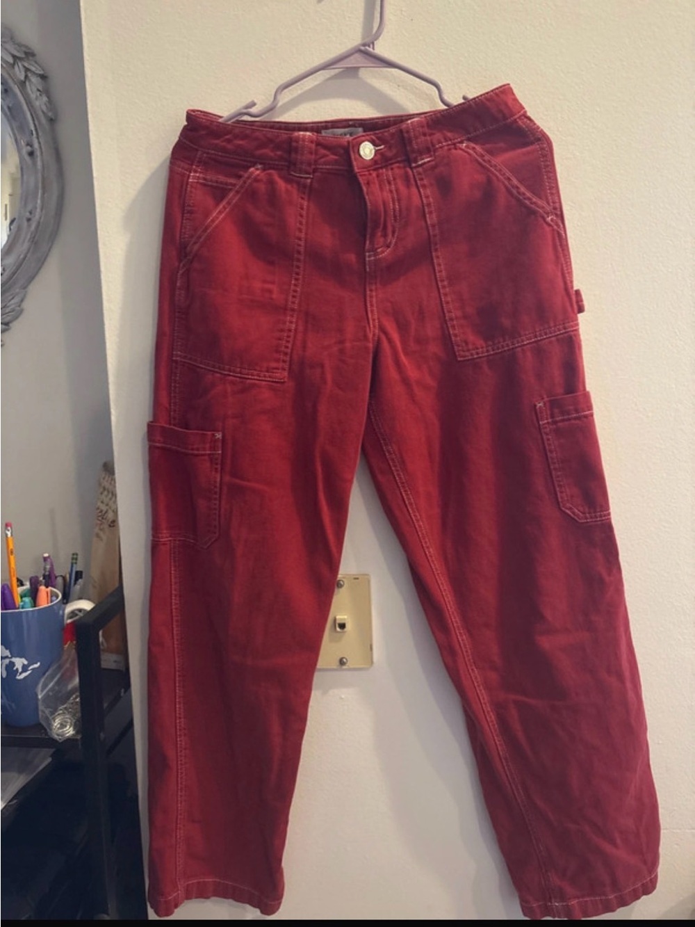Women's Red Cargo Pants